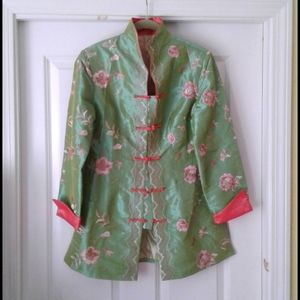 Chinese embroidered silk lined women's jacket